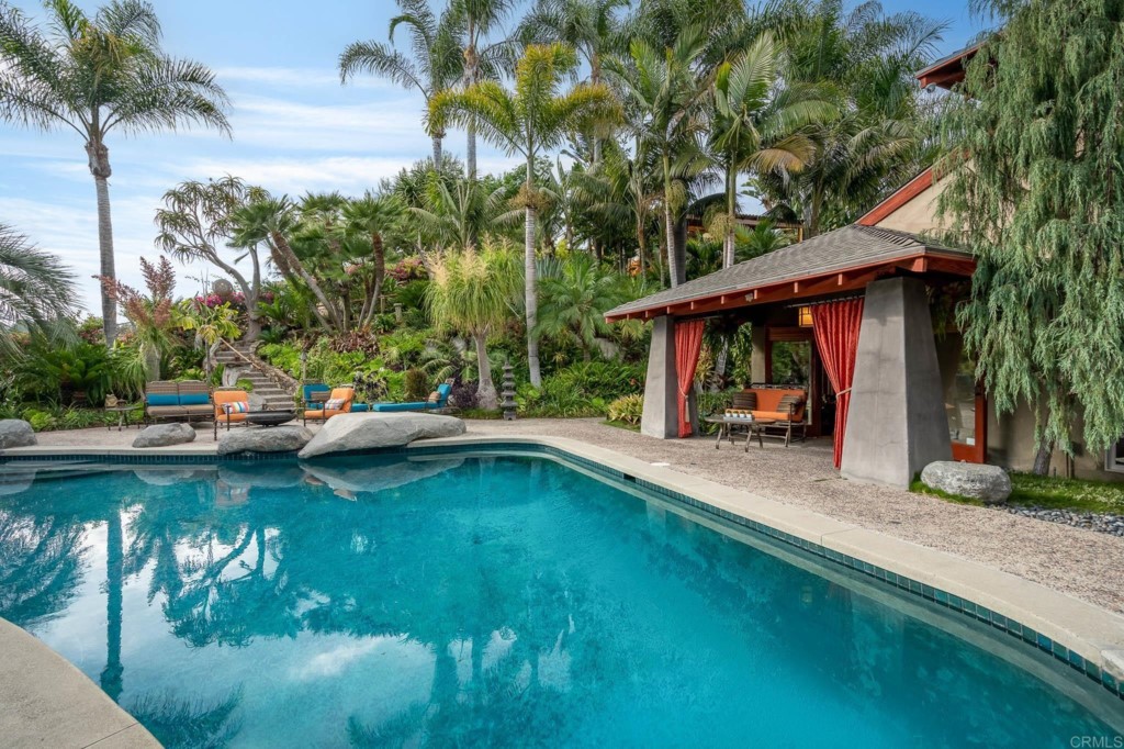 2892 Lone Jack Road Encinitas, CA 92024 - Photo 30 of 31 a view of swimming pool with lawn chairs and plants