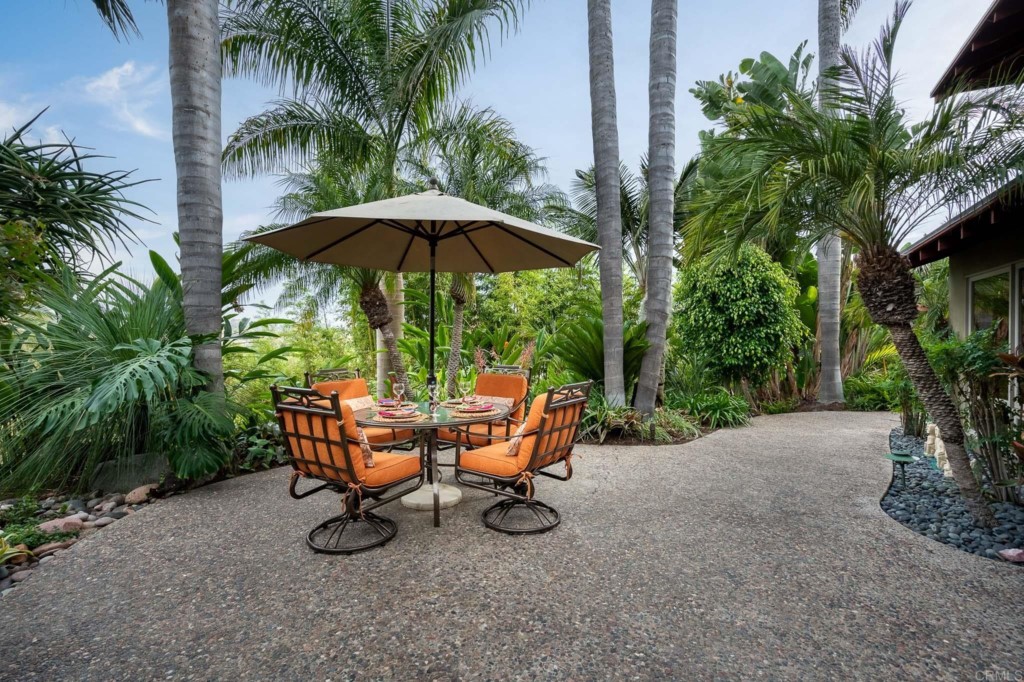 2892 Lone Jack Road Encinitas, CA 92024 - Photo 31 of 31 a lawn chair sitting under a blue umbrella