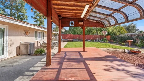 a view of porch with a backyard