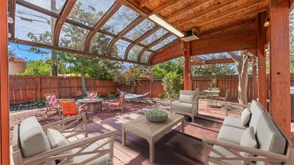 a outdoor space with furniture