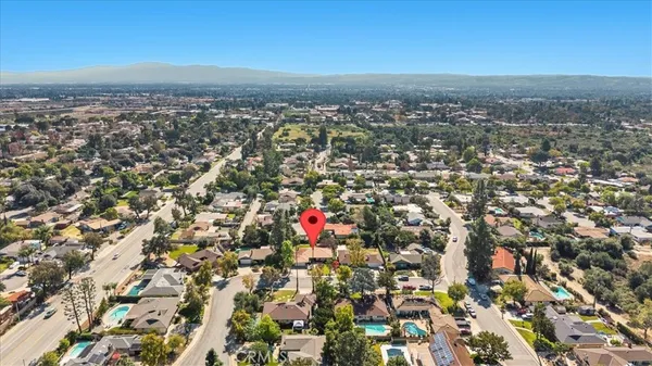an aerial view of multiple house