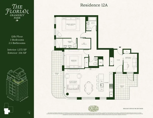 a view of a building and a street light