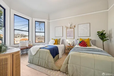 an aerial view of multiple house