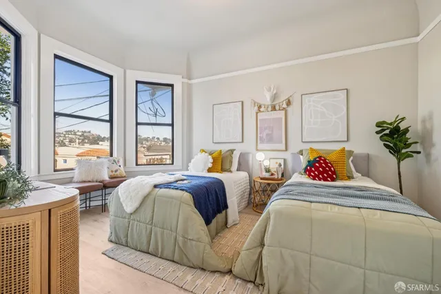 an aerial view of multiple house