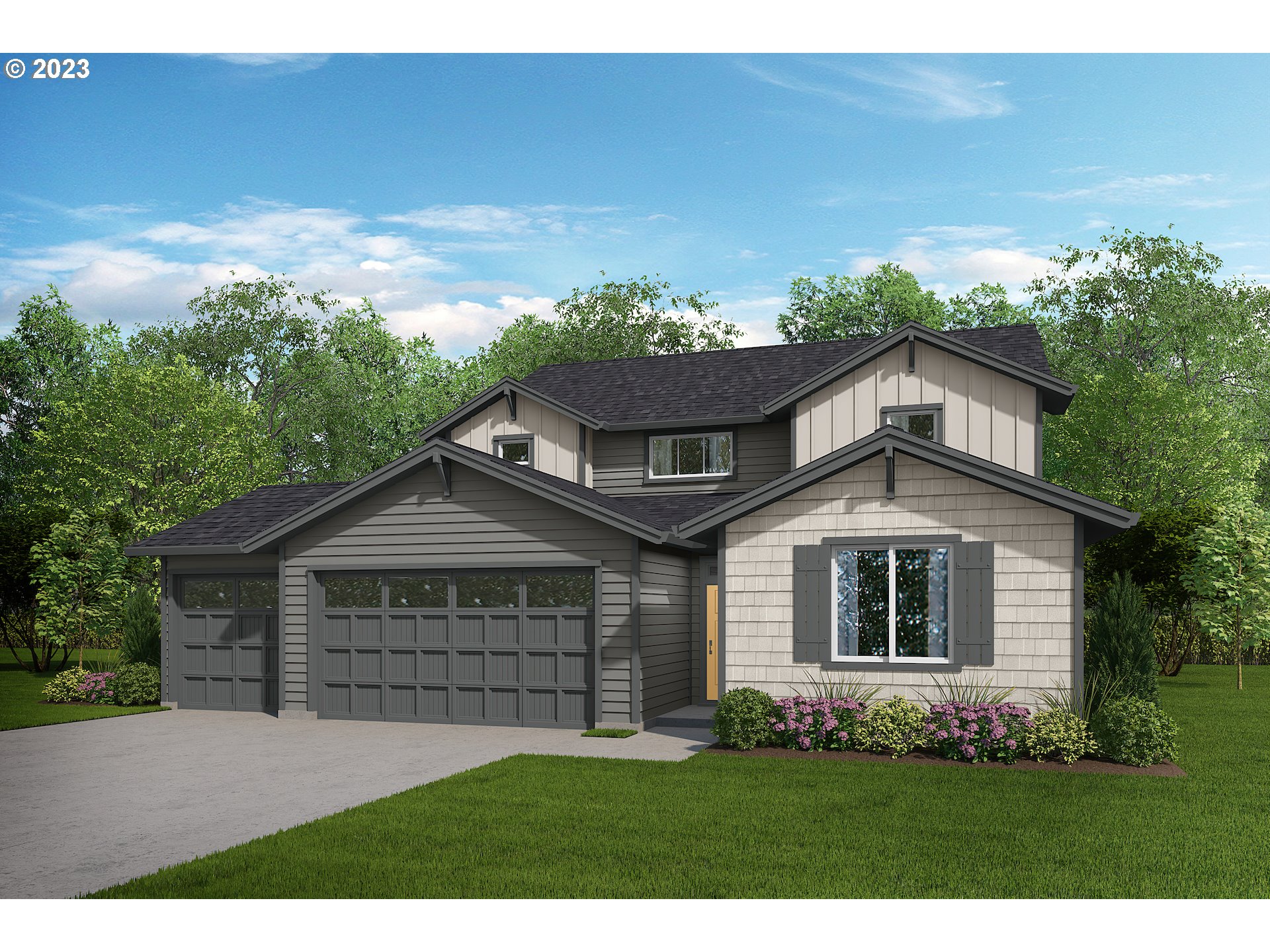 2824 South 7th Circle Ridgefield, WA 98642 - Photo 1 of 33 a front view of a house with a garden