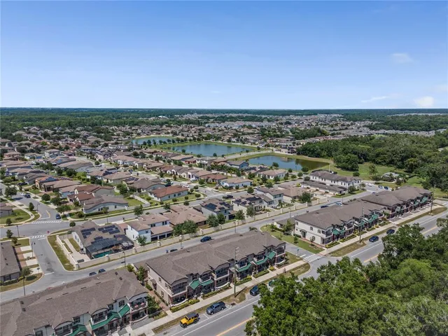 an aerial view of a city