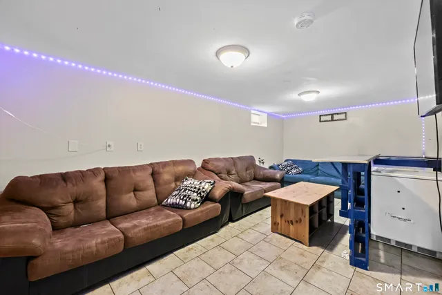 a bedroom with a bed and a closet