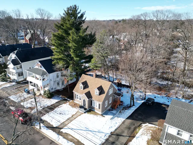 an aerial view of multiple house