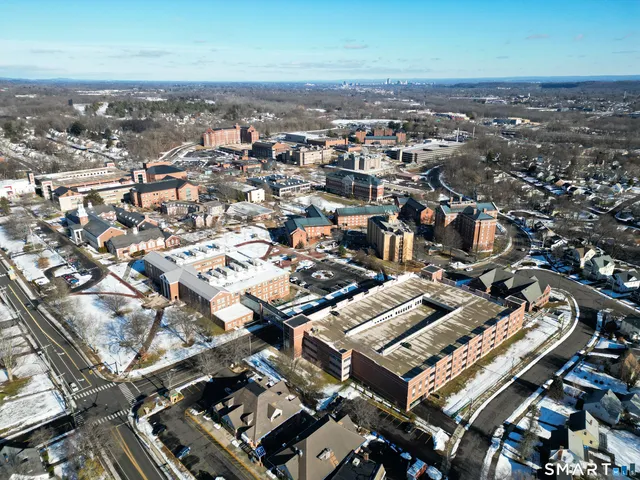 an aerial view of multiple house