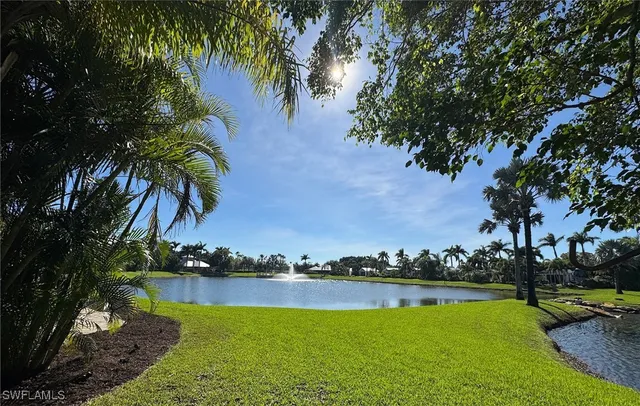 a view of a lake with houses
