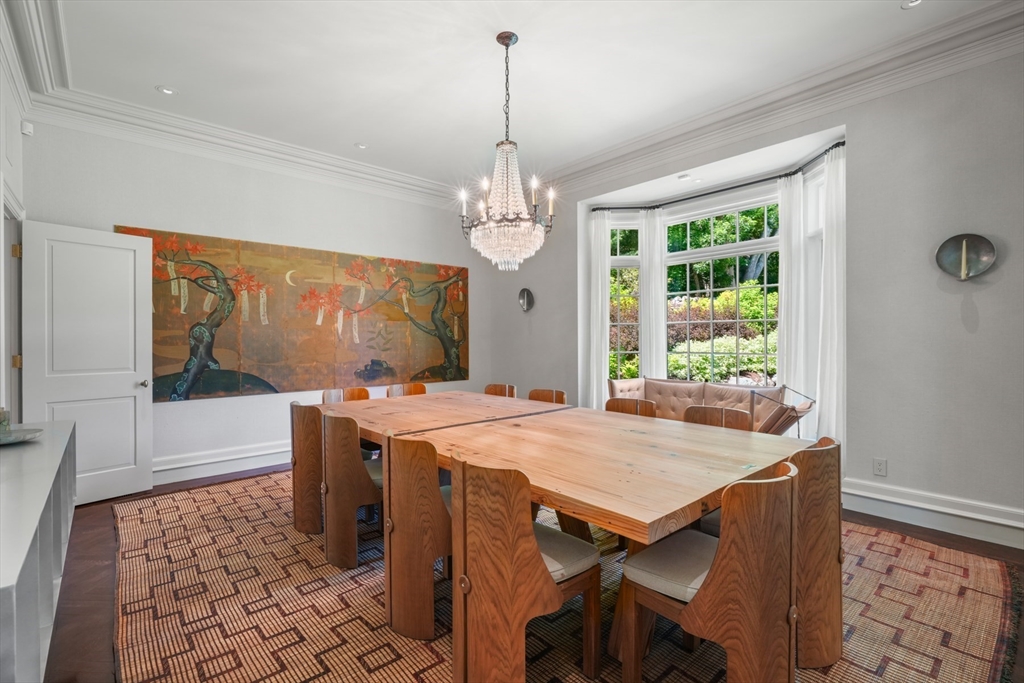 100 Chestnut Street Weston, MA 02493 - Photo 6 of 17 a dining room with a table and chairs