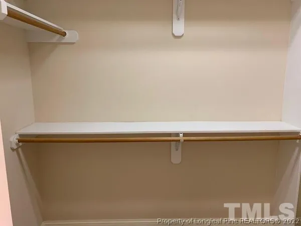 a close up view of racks on the wall