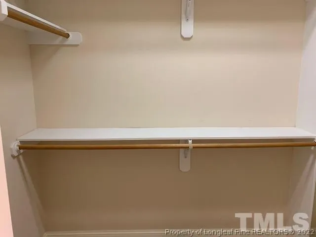 a close up view of racks on the wall