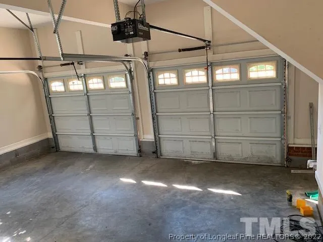 a view of a garage