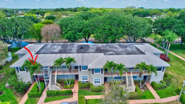 a view of a lake with a city