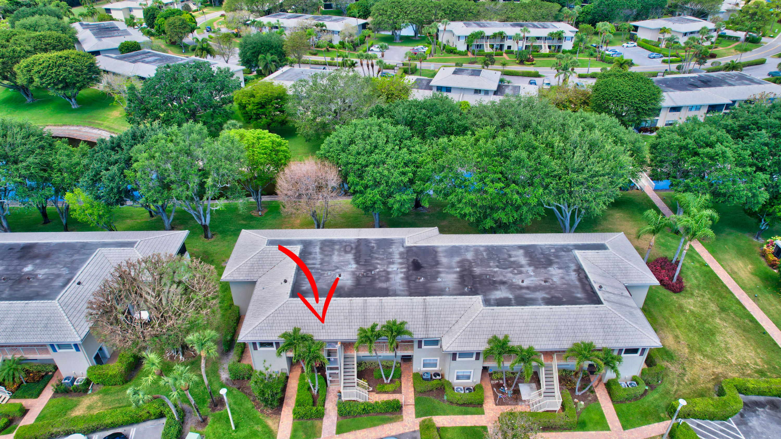 15 Stratford Drive, Unit B Boynton Beach, FL 33436 - Photo 37 of 84 an aerial view of a house having outdoor space
