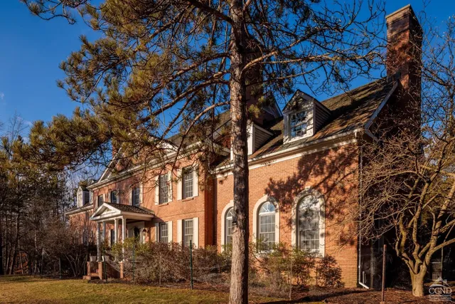 a front view of a building