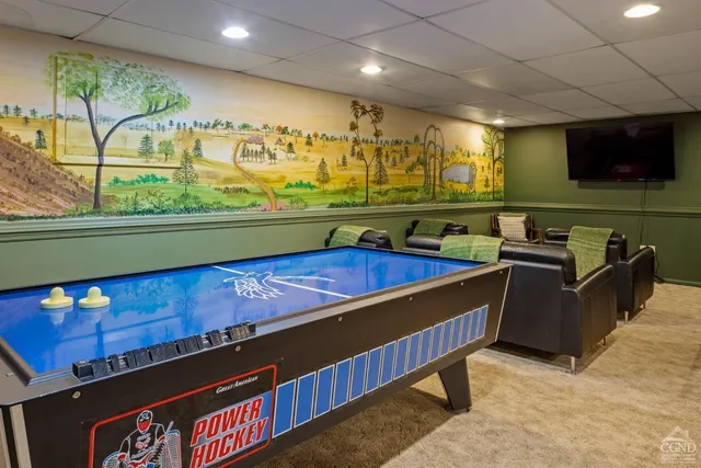 a room with lots of furniture and equipment