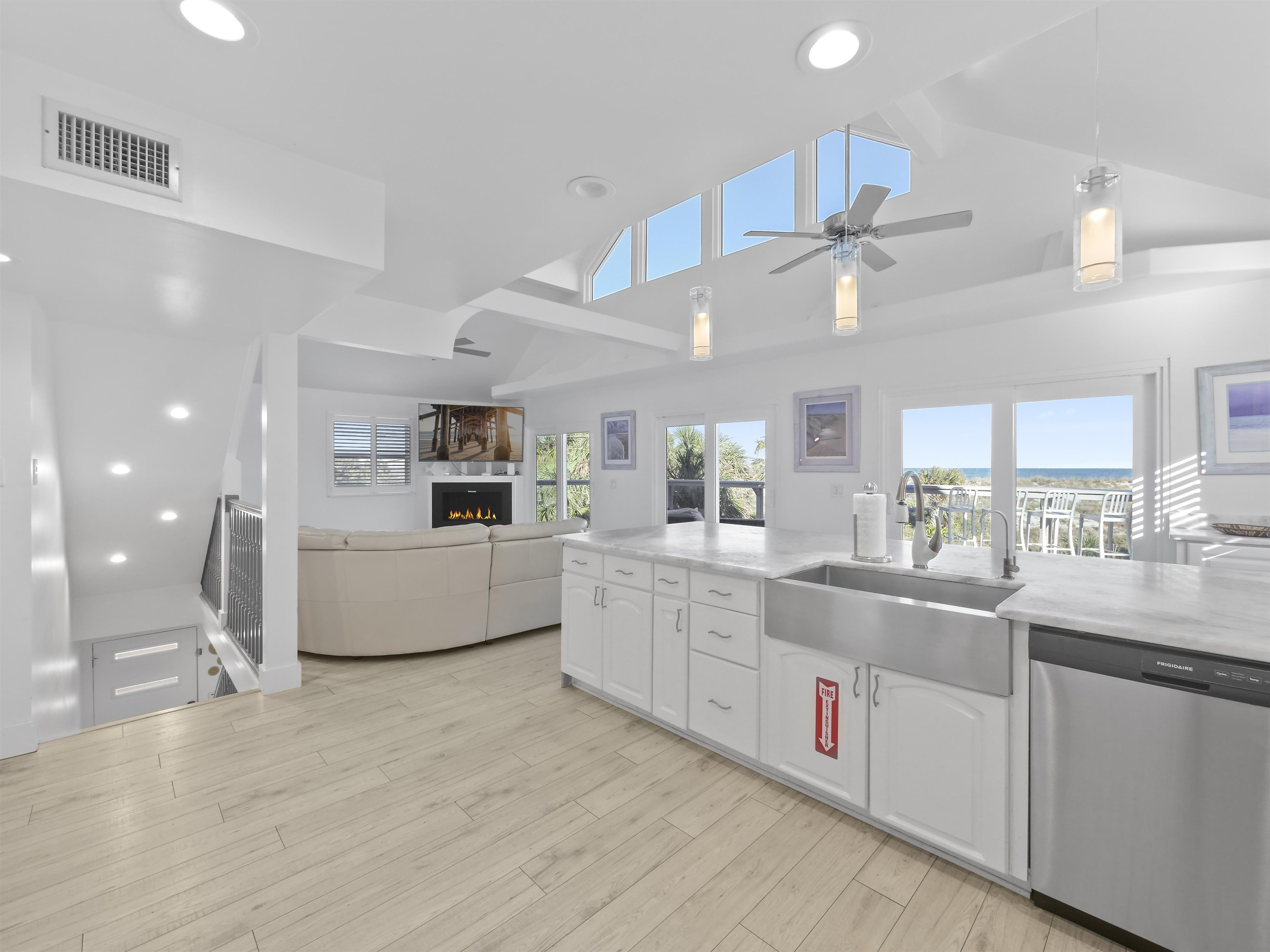 1 E Street St. Augustine, FL 32080 - Photo 14 of 54 a large kitchen with stainless steel appliances lots of counter top space