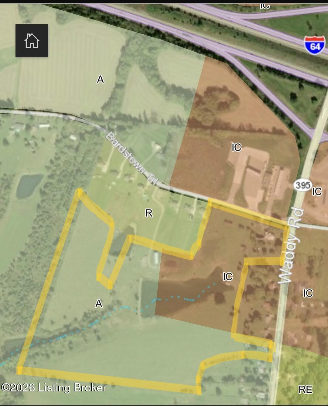 2047 Waddy Road Waddy, KY 40076 - Photo 14 of 14 Waddy property - zoning map with propert