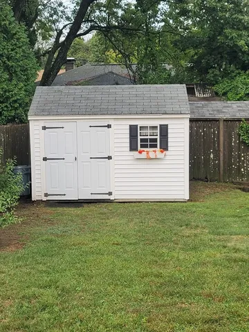 a backyard of a house
