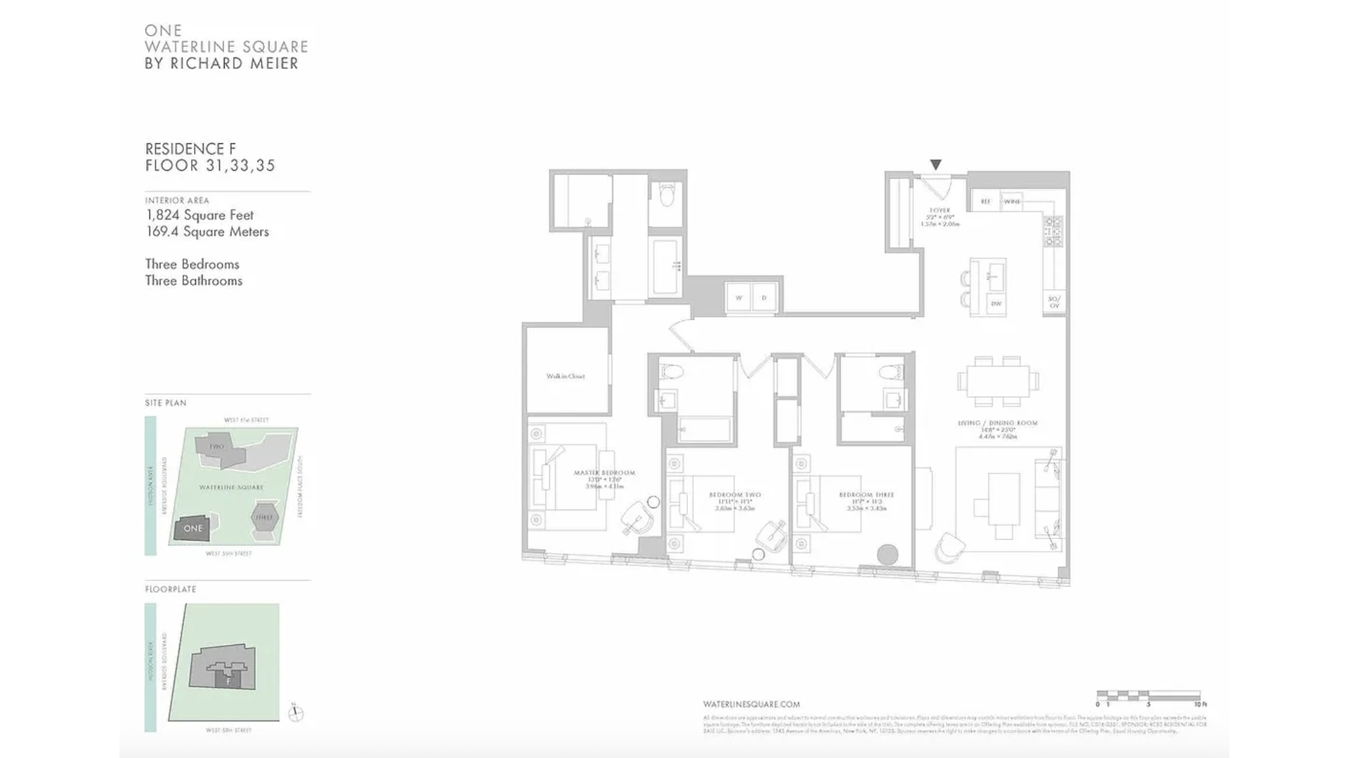 10 Riverside Boulevard, Unit 33F Manhattan, NY 10069 - Photo 15 of 15 a picture of a floor plan