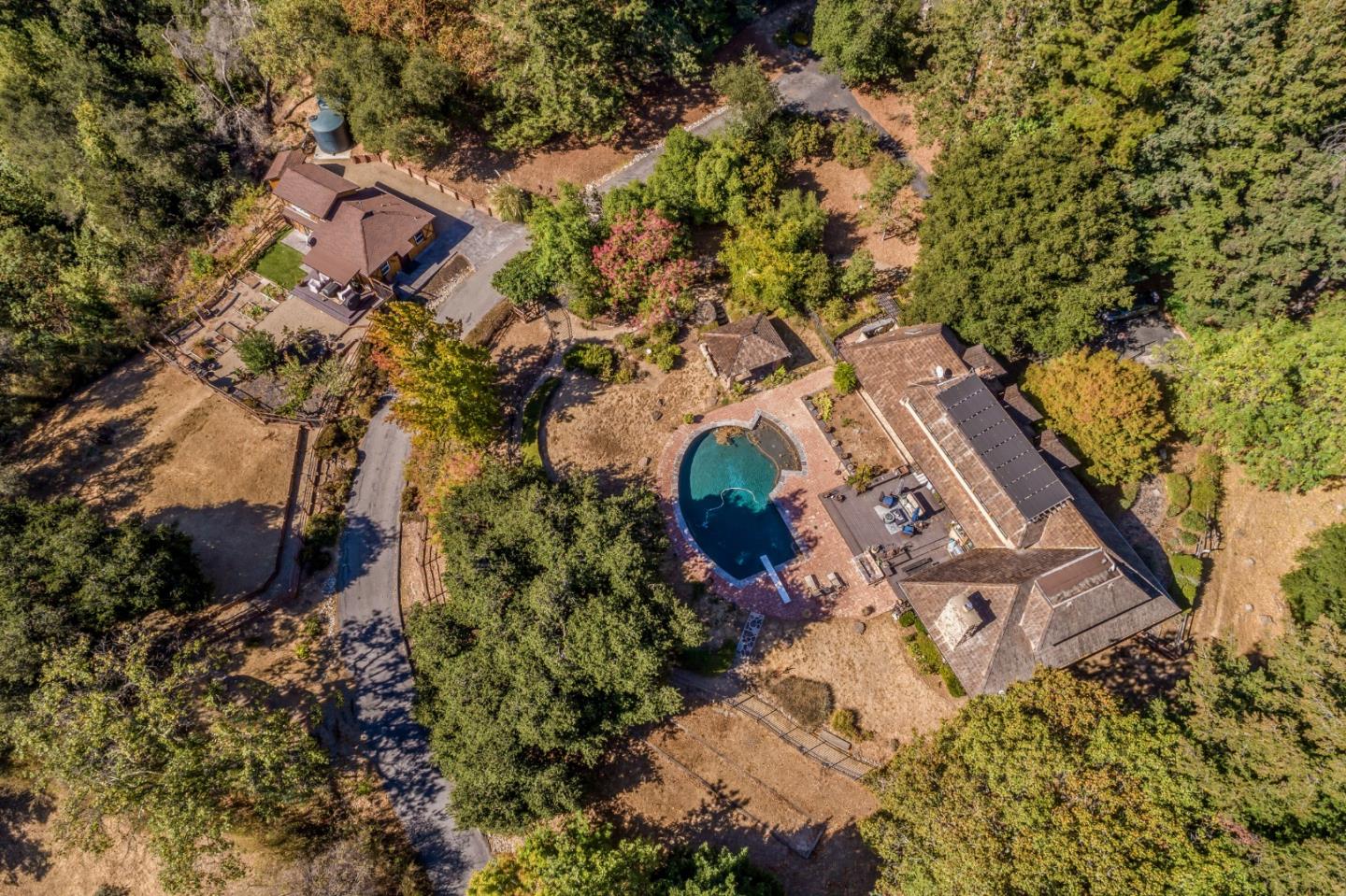 25255 Apple Hill Road Los Gatos, CA 95033 - Photo 2 of 47 an aerial view of residential house with outdoor space