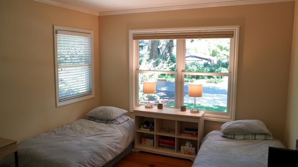3538 Oak Drive Menlo Park, CA 94025 - Photo 12 of 20 a bedroom with a bed and a window