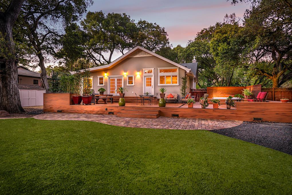 3538 Oak Drive Menlo Park, CA 94025 - Photo 3 of 20 a front view of a house with a yard and trees