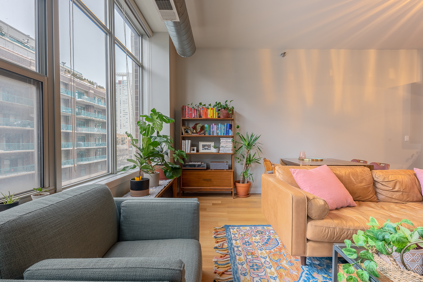 901 West Madison Street, Unit 512 Chicago, IL 60607 - Photo 9 of 36 a living room with furniture and a potted plant