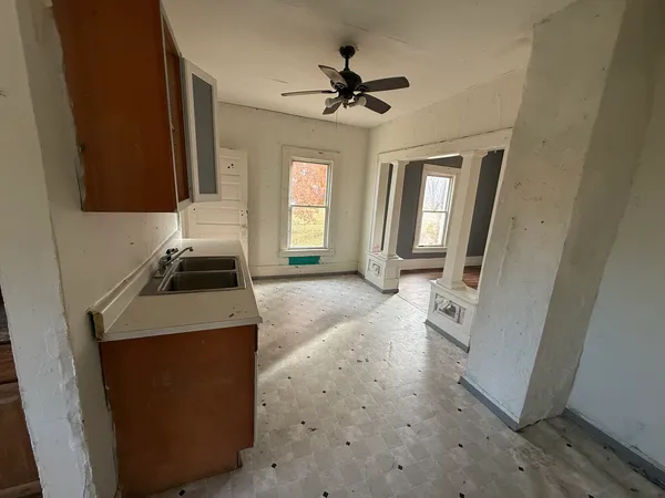wooden floor and window in a room