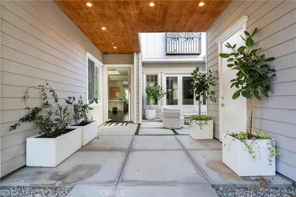 a view of a entryway door front of house