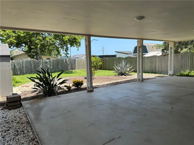 a view of a road with porch
