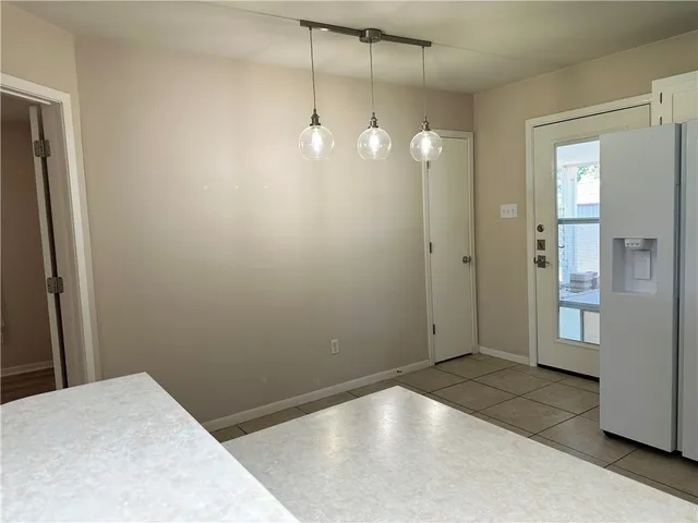 a view of a bathroom with a shower