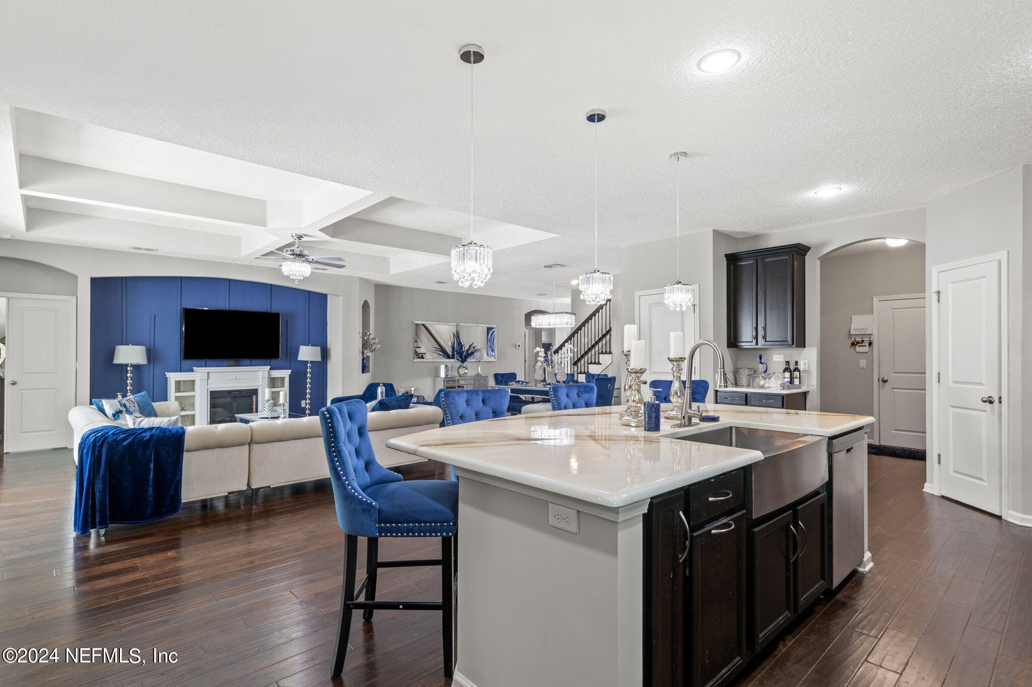 4459 Quail Hollow Road Orange Park, FL 32065 - Photo 12 of 37 a view of living room kitchen with a sink and living room