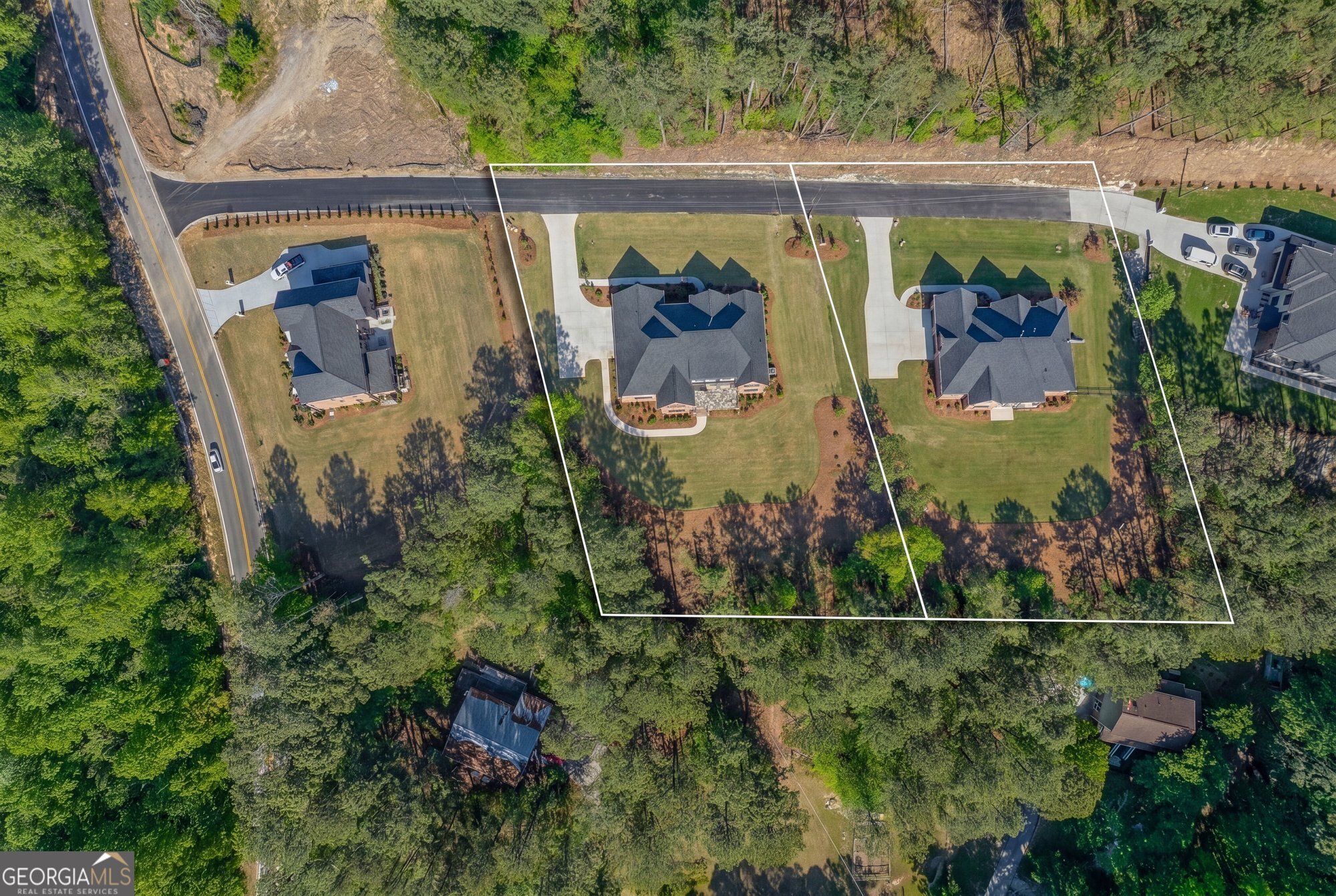 1559 Whitley Road Dacula, GA 30019 - Photo 16 of 33 an aerial view of a garden with plants