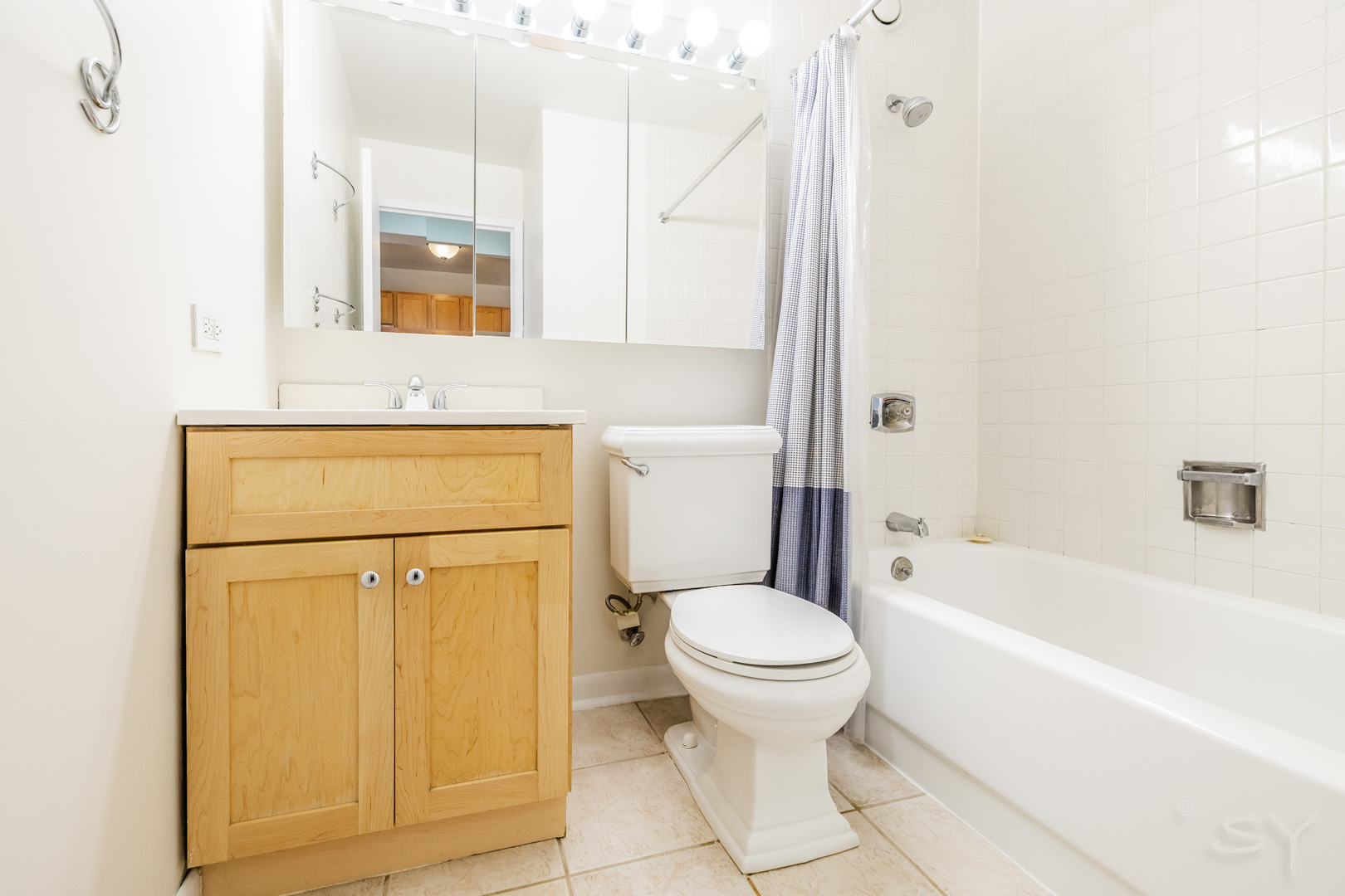 211 East Ohio Street, Unit 2606 Chicago, IL 60611 - Photo 32 of 32 a bathroom with a sink a toilet and shower