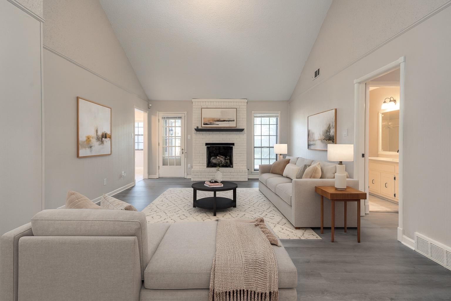 1780 Allenby Road Germantown, TN 38139 - Photo 24 of 26 a living room with furniture and a fireplace