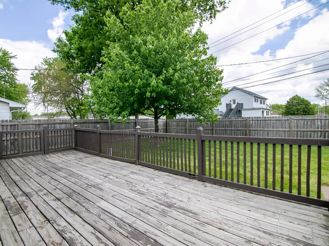 a view of wooden deck