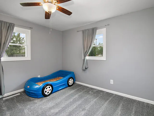 a view of a livingroom with a window