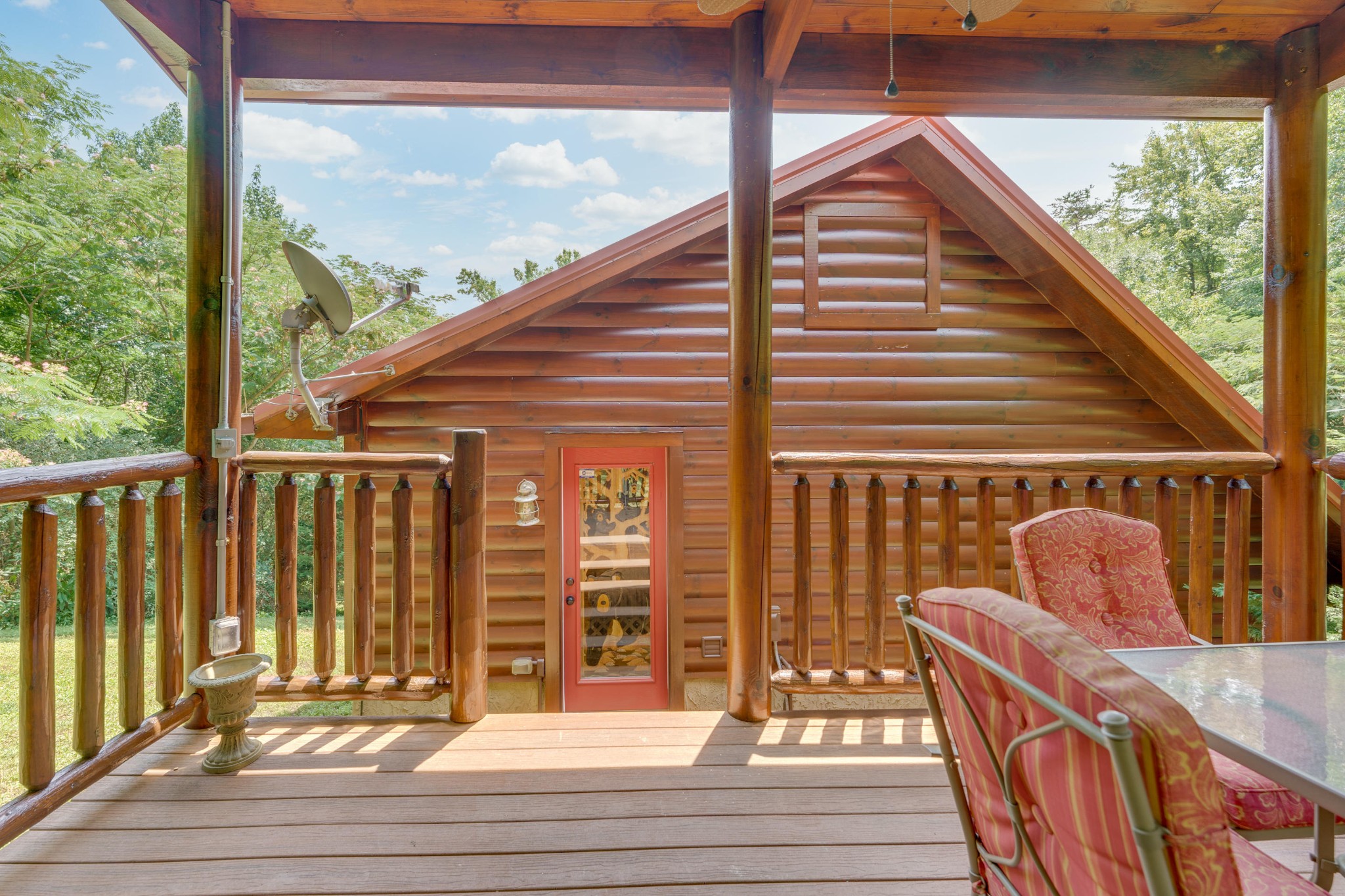 2740 Waldens Creek Road Sevierville, TN 37862 - Photo 27 of 40 a balcony view with a outdoor seating