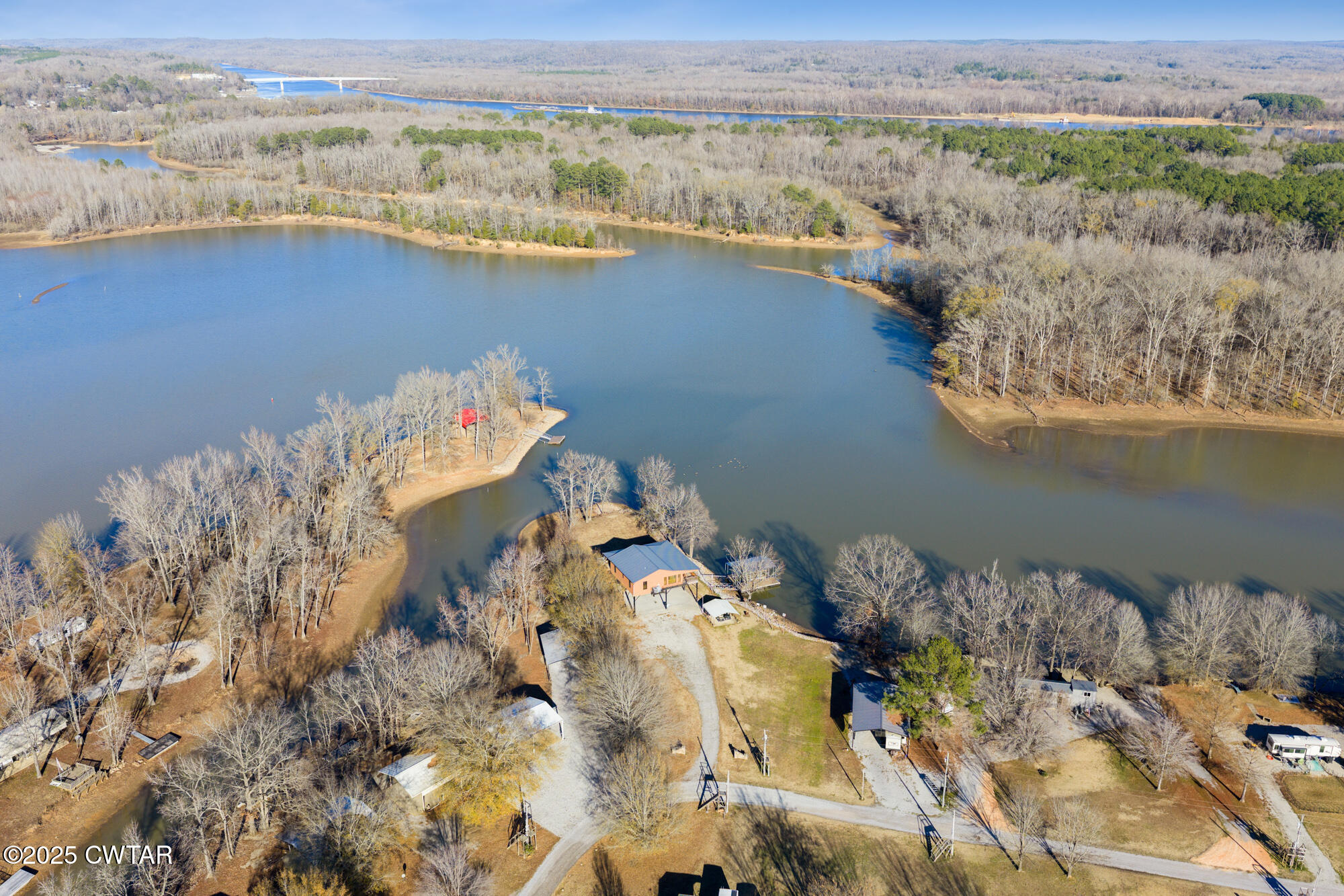 0 Willow Oaks Drive Decaturville, TN 38329 - Photo 14 of 25 an aerial view of a house with a lake view