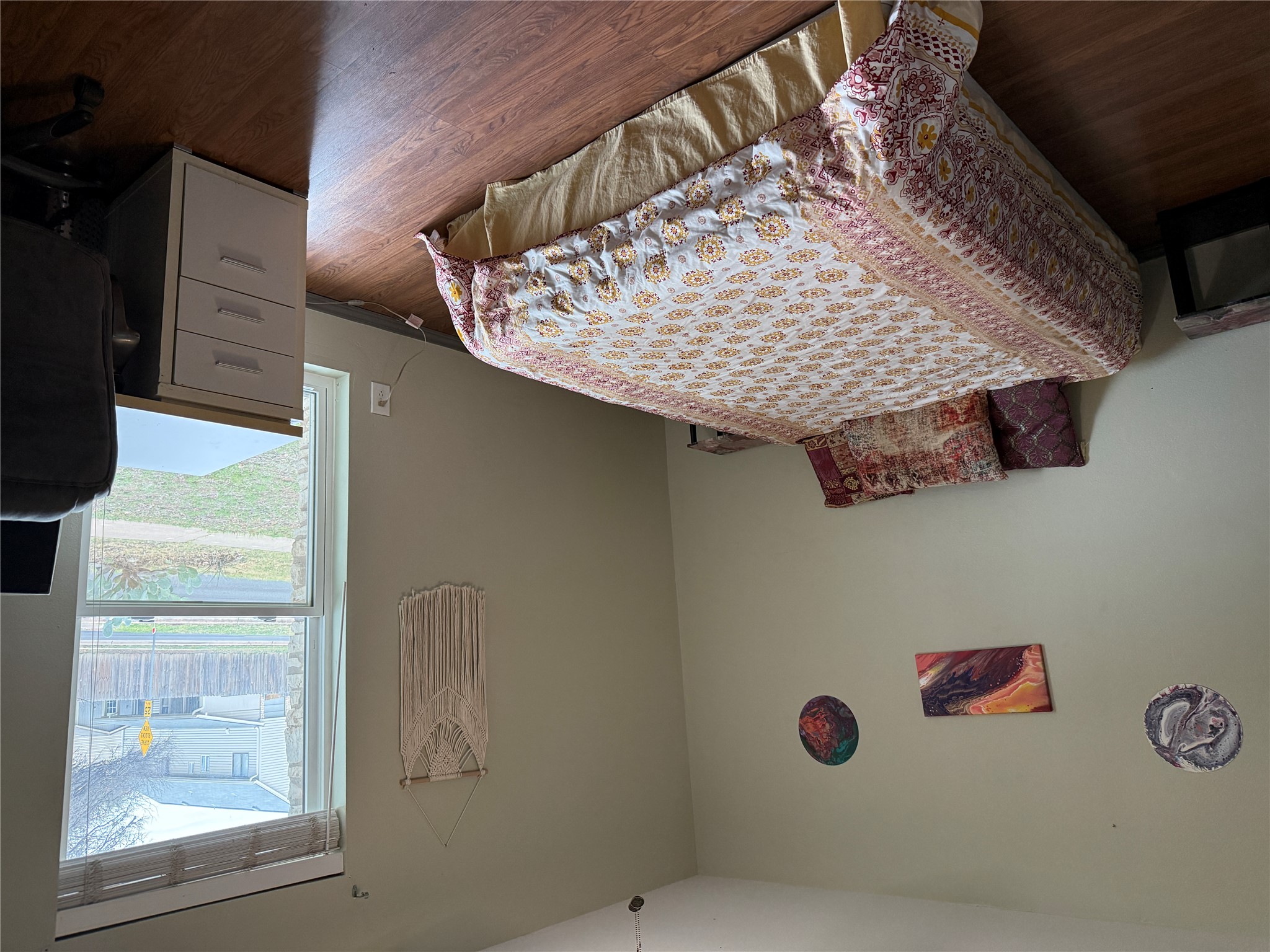 7501 West Gate Boulevard Austin, TX 78745 - Photo 20 of 33 Bedroom with a desk and dark wood finished floors