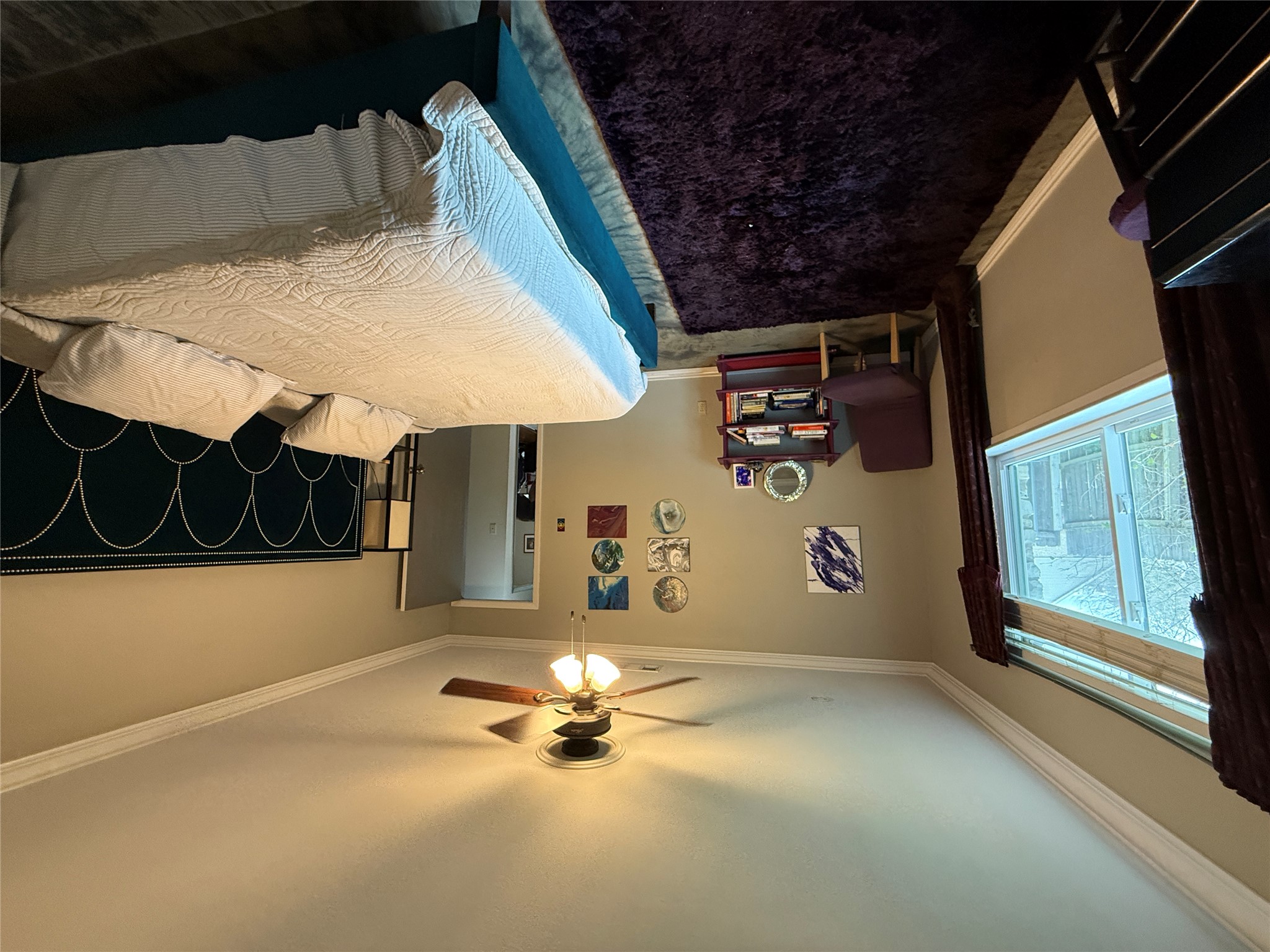 7501 West Gate Boulevard Austin, TX 78745 - Photo 10 of 33 Bedroom with crown molding and ceiling fan