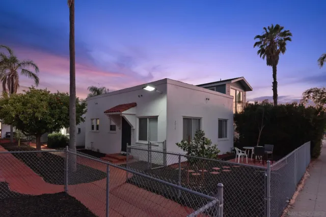 a view of a house with sitting area