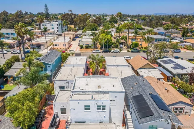 an aerial view of a city