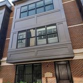 a front view of a building