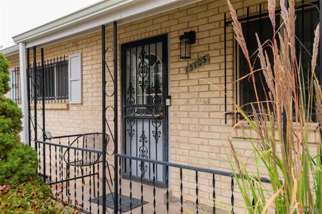 front view of a house with a glass door