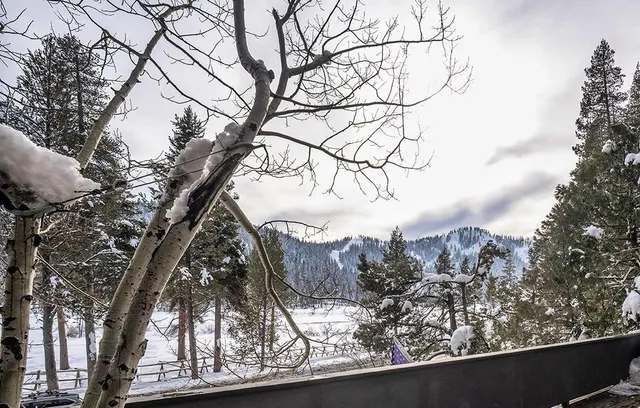 a view of outdoor space with seating