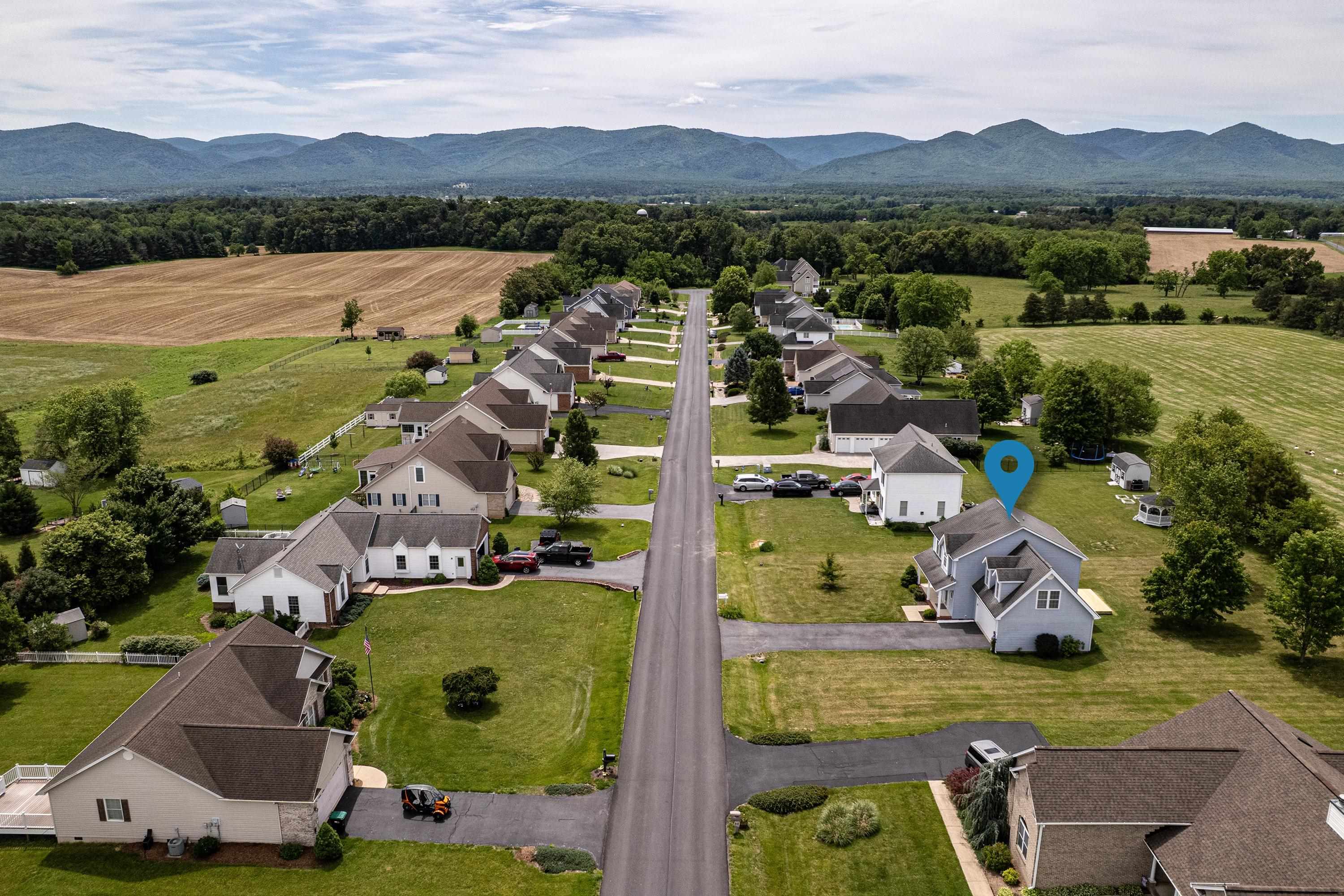 536 Three Leagues Road McGaheysville, VA 22840 - Photo 66 of 71 an aerial view of a house with a garden